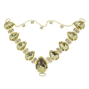 Cabedal Carol V com Pedrarias e Correntinha