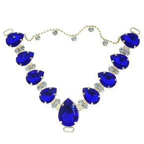 Cabedal Carol V com Pedrarias e Correntinha