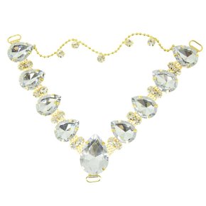 Cabedal Carol V com Pedrarias e Correntinha