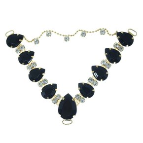 Cabedal Carol V com Pedrarias e Correntinha