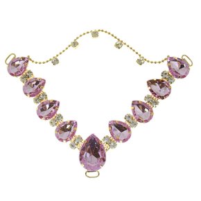 Cabedal Carol V com Pedrarias e Correntinha