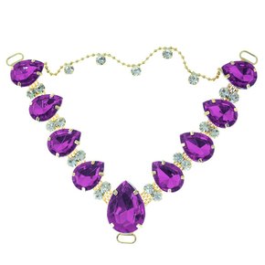 Cabedal Carol V com Pedrarias e Correntinha