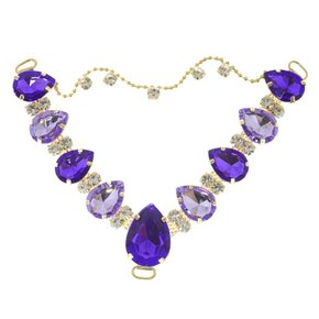 Cabedal Carol V com Pedrarias e Correntinha