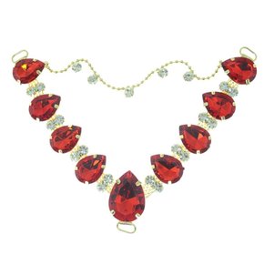 Cabedal Carol V com Pedrarias e Correntinha