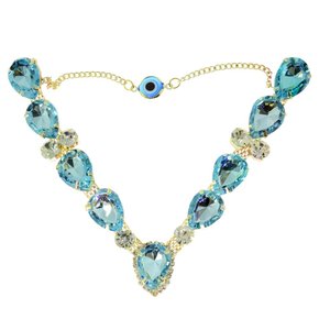 Cabedal Olho Grego Zoe V com Pedrarias