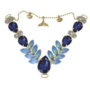 Cabedal Iara V com Pedrarias e Correntinha Rabo de Sereia