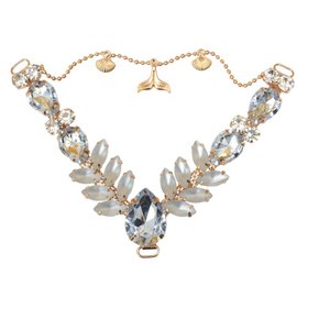 Cabedal Iara V com Pedrarias e Correntinha Rabo de Sereia