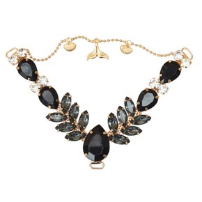 Cabedal Iara V com Pedrarias e Correntinha Rabo de Sereia