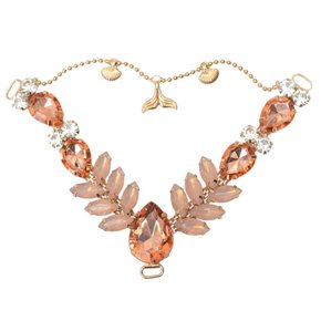 Cabedal Iara V com Pedrarias e Correntinha Rabo de Sereia