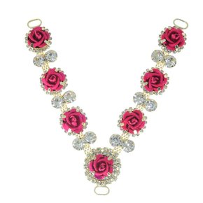 Cabedal Rosali V com Pedrarias e Flores de Veludo