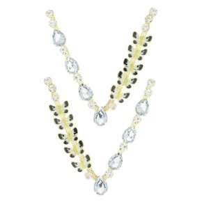 Cabedal Borboletas Lily V com Pedrarias