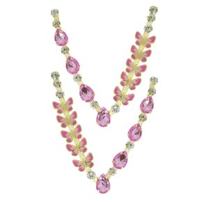 Cabedal Borboletas Lily V com Pedrarias