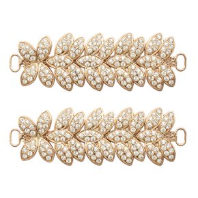 Cabedal Folhas Lateral com Strass