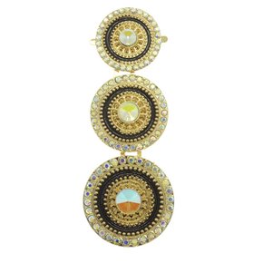 Cabedal Mandala Rebeca Lateral com Strass