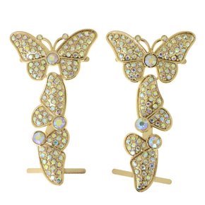 Cabedal Borboleta Lateral com Strass