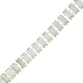 Cabedal em Corrente Retângulos Pedraria