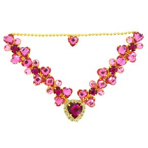 Cabedal Banhado Afrodite V com Pedrarias e Correntinha