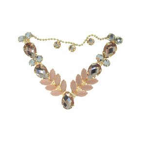 Cabedal Banhado Infantil Sirena V com Pedrarias e Correntinha