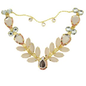 Cabedal Banhado Sirena V com Pedrarias e Correntinha