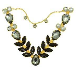 Cabedal Banhado Sirena V com Pedrarias e Correntinha