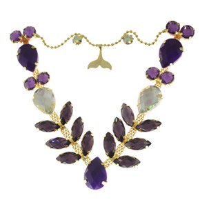 Cabedal Banhado Sirena V com Pedrarias e Correntinha