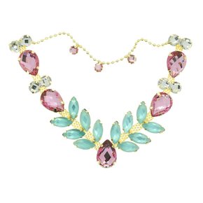 Cabedal Banhado Sirena V com Pedrarias e Correntinha