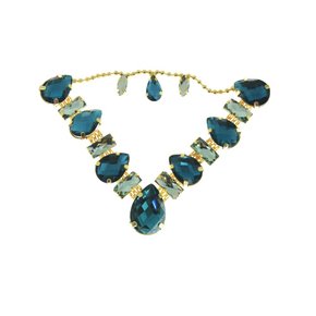 Cabedal Banhado Infantil Beatriz V com Pedrarias e Correntinha