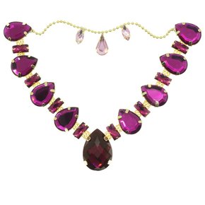 Cabedal Banhado Beatriz V com Pedrarias e Correntinha