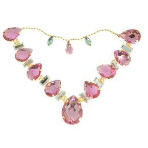 Cabedal Banhado Beatriz V com Pedrarias e Correntinha