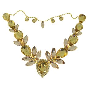 Cabedal Banhado Alana V com Pedrarias e Correntinha