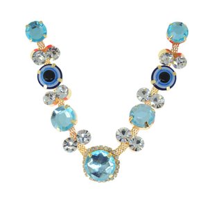 Cabedal Banhado Olho Grego Nice V com Pedrarias