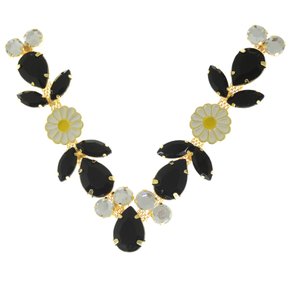 Cabedal Banhado Flor V com Pedrarias e Resina