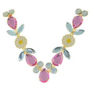 Cabedal Banhado Flor V com Pedrarias e Resina