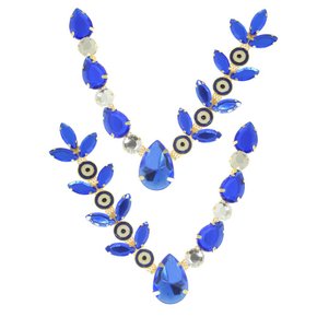 Cabedal Banhado Olho Grego Natalie V com Pedrarias