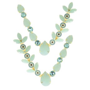 Cabedal Banhado Olho Grego Natalie V com Pedrarias