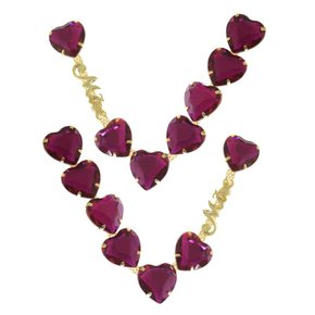 Cabedal Banhado Mãe Coração V com Pedrarias