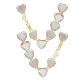 Cabedal Banhado Mãe Coração V com Pedrarias