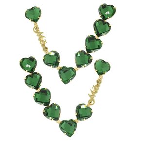 Cabedal Banhado Mãe Coração V com Pedrarias