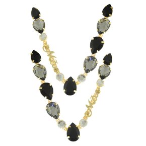 Cabedal Banhado Mãe Gotas V com Pedrarias