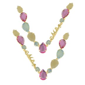 Cabedal Banhado Mãe Gotas V com Pedrarias