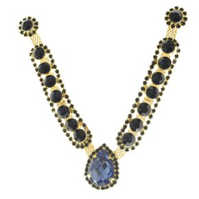 Cabedal Banhado Natália V com Pedrarias e Strass