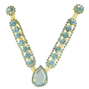 Cabedal Banhado Natália V com Pedrarias e Strass