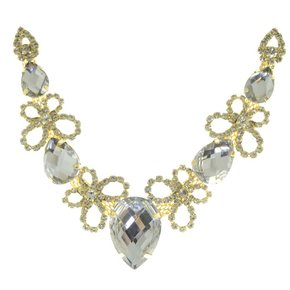 Cabedal Banhado Laís V com Pedrarias e Strass