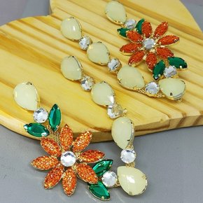 Cabedal Banhado Girassol Daisy V com Pedrarias