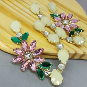 Cabedal Banhado Girassol Daisy V com Pedrarias