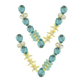 Cabedal Banhado Fundo do Mar Estela V com Pedrarias