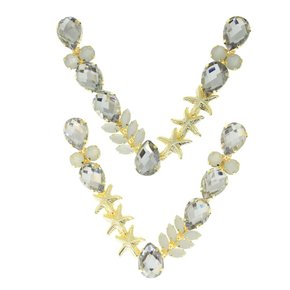 Cabedal Banhado Fundo do Mar Estela V com Pedrarias