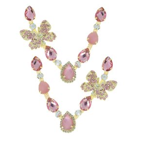 Cabedal Banhado Borboletas Bárbara V com Pedrarias e Strass