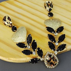 Cabedal Banhado Corações Amara V com Pedrarias