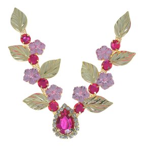 Cabedal Banhado Teresa V com Pedrarias e Folhas